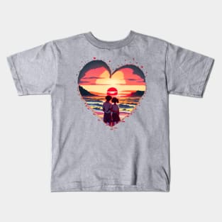 Hawaii beach with couple Kids T-Shirt